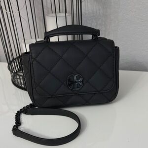 Tory Burch Willa matte black handbag